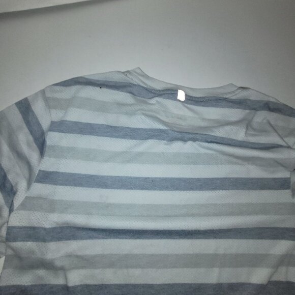 Nike Dri-fit Men's T-Shirt Jersey w/ zippered pocket Size Small Striped Running - Picture 6 of 6